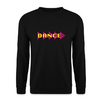 80er Jahre Dance tanzen Retro vintage Disco - Unisex Pullover - Schwarz - Vorne - Alina (178cm) & Michal (187cm)