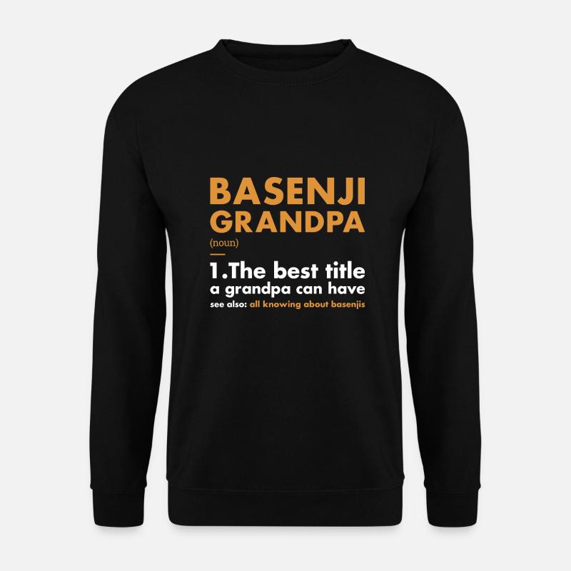 Chien Basenji Grand-père Définition - Sweat-shirt Unisexe - noir