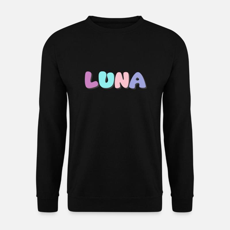 Name - Luna - Unisex Pullover - Schwarz