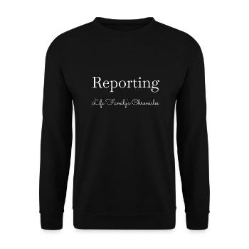 current affairs present idea birthday geek media - Unisex Sweatshirt - black - Front - Alina (178cm) & Michal (187cm)