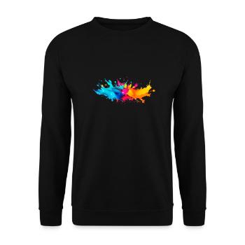 Explosion de Peinture - Sweat-shirt Unisexe - noir - Devant - Alina (178cm) & Michal (187cm)