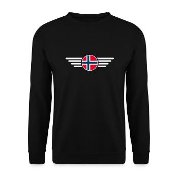 Norway T-Shirt: Nordic Style - Unisex Sweatshirt - black - Front - Alina (178cm) & Michal (187cm)