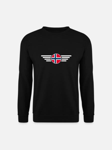 Norwegen T-Shirt: Nordischer Stil - Unisex Pullover - Schwarz