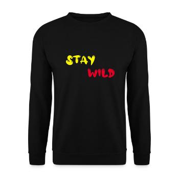 stay wild - Unisex Pullover - Schwarz - Vorne - Alina (178cm) & Michal (187cm)