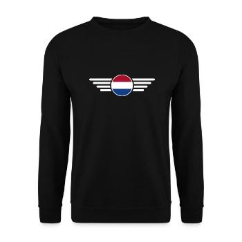 Netherlands Blossom Magic T-Shirt - Unisex Sweatshirt - black - Front - Alina (178cm) & Michal (187cm)