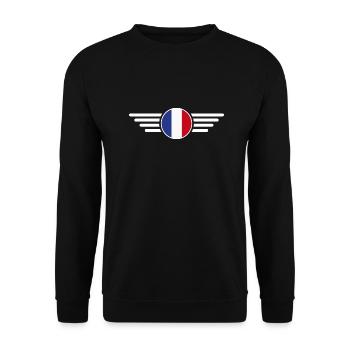 France Style T-Shirt - Unisex Sweatshirt - black - Front - Alina (178cm) & Michal (187cm)