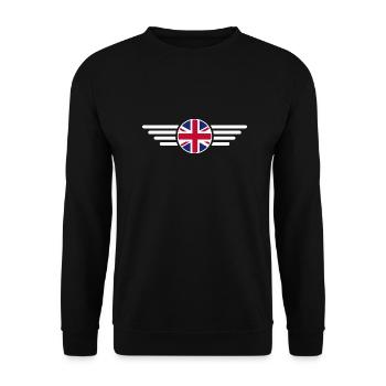 Vereinigtes Königreich Stil T-Shirt - Unisex Pullover - Schwarz - Vorne - Alina (178cm) & Michal (187cm)
