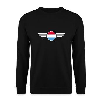 T-shirt de style luxembourgeois - Sweat-shirt Unisexe - noir - Devant - Alina (178cm) & Michal (187cm)