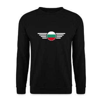 Bulgaria Style Design T-Shirt - Unisex Sweatshirt - black - Front - Alina (178cm) & Michal (187cm)
