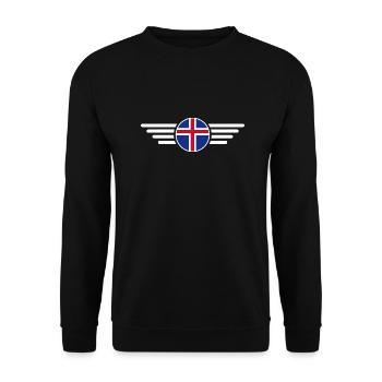 Island Stil Design T-Shirt - Unisex Pullover - Schwarz - Vorne - Alina (178cm) & Michal (187cm)