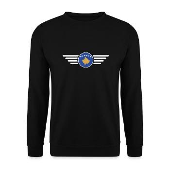 T-shirt de style Kosovo - Sweat-shirt Unisexe - noir - Devant - Alina (178cm) & Michal (187cm)