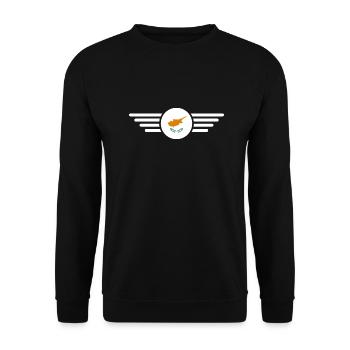 Zypern Stil Design T-Shirt - Unisex Pullover - Schwarz - Vorne - Alina (178cm) & Michal (187cm)