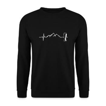 BERGundBEER - Unisex Sweatshirt - black - Front - Alina (178cm) & Michal (187cm)