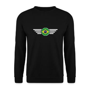T-shirt design de style brésilien - Sweat-shirt Unisexe - noir - Devant - Alina (178cm) & Michal (187cm)