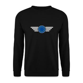 T-shirt de conception de style européen - Sweat-shirt Unisexe - noir - Devant - Alina (178cm) & Michal (187cm)