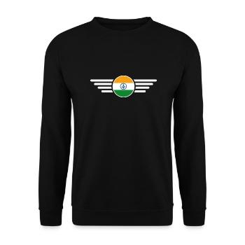 Indien Farbenpracht T-Shirt - Unisex Pullover - Schwarz - Vorne - Alina (178cm) & Michal (187cm)