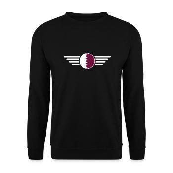 Qatar Style Design T-Shirt - Unisex Sweatshirt - black - Front - Alina (178cm) & Michal (187cm)
