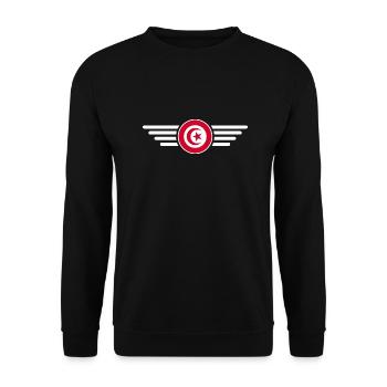 T-shirt design de style tunisien - Sweat-shirt Unisexe - noir - Devant - Alina (178cm) & Michal (187cm)