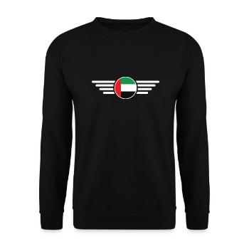 United Arab Emirates Style Design T-Shirt - Unisex Sweatshirt - black - Front - Alina (178cm) & Michal (187cm)
