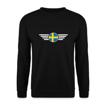 T-shirt design de style suédois - Sweat-shirt Unisexe - noir - Devant - Alina (178cm) & Michal (187cm)