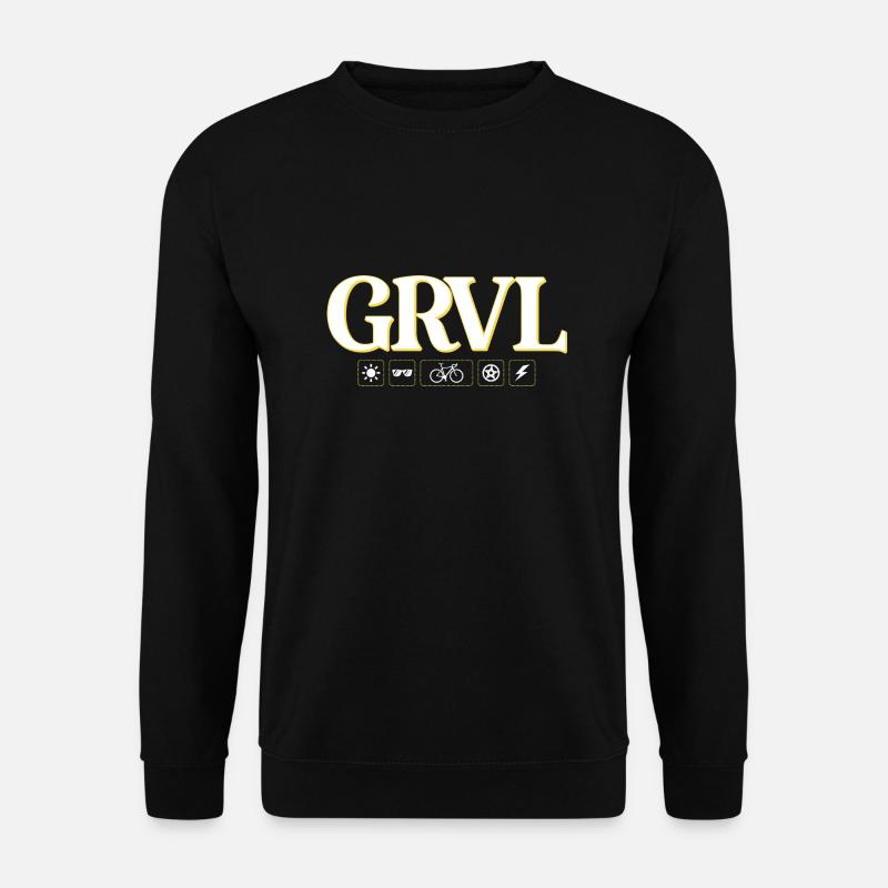 Gravelbike Piktogramme Geburtstagsgeschenk - Unisex Pullover - Schwarz