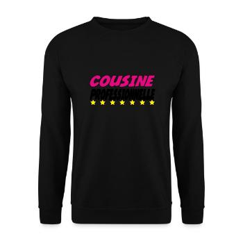 PROFESSIONAL COUSIN - Unisex Sweatshirt - black - Front - Alina (178cm) & Michal (187cm)