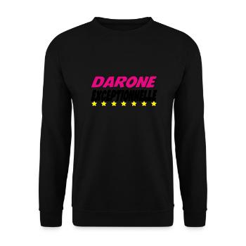 DARONE exceptional - Unisex Sweatshirt - black - Front - Alina (178cm) & Michal (187cm)