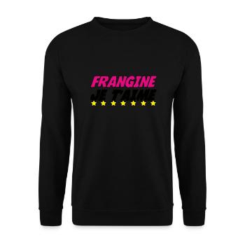 SCHWESTER, ICH LIEBE DICH - Unisex Pullover - Schwarz - Vorne - Alina (178cm) & Michal (187cm)