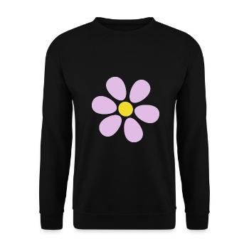 Flower pastel flower flowers pastel flowers lilac - Unisex Sweatshirt - black - Front - Alina (178cm) & Michal (187cm)
