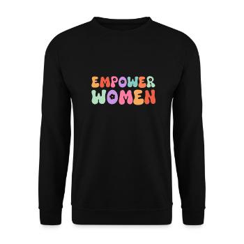 Empower Women - Unisex Sweatshirt - black - Front - Alina (178cm) & Michal (187cm)