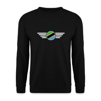 Ich liebe Tansania, Eleganz Stil Design T-Shirt - Unisex Pullover - Schwarz - Vorne - Alina (178cm) & Michal (187cm)