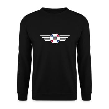 Ich liebe Dominikanische Republik Design T-Shirt - Unisex Pullover - Schwarz - Vorne - Alina (178cm) & Michal (187cm)