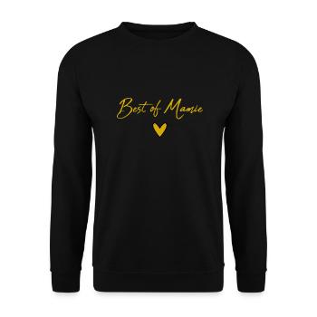 GRANNY. MOTHER'S DAY. HAPPY BIRTHDAY GRANDMA. I LOVE YOU - Unisex Sweatshirt - black - Front - Alina (178cm) & Michal (187cm)