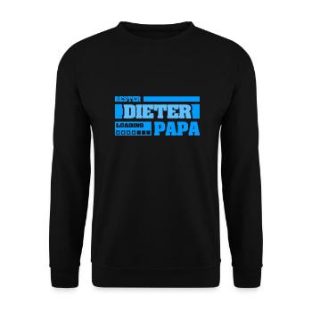 First name Dieter - Unisex Sweatshirt - black - Front - Alina (178cm) & Michal (187cm)