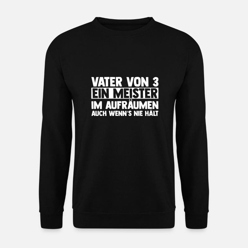 Papa Von 3 Kindern - Unisex Pullover - Schwarz