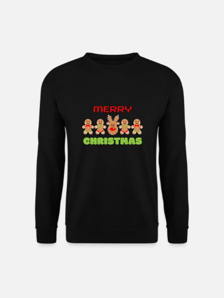 Lebkuchen Rentier Reihe - Xmas Outfit - Unisex Pullover - Schwarz