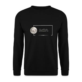 Partner motif - better together - Moon - Unisex Sweatshirt - black - Front - Alina (178cm) & Michal (187cm)