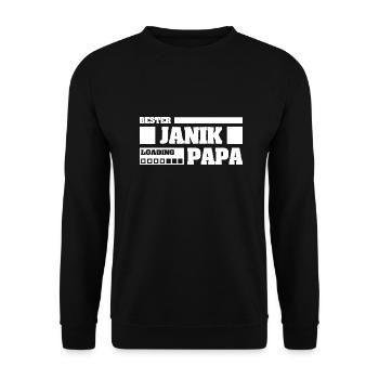 Janik comme prénom - Sweat-shirt Unisexe - noir - Devant - Alina (178cm) & Michal (187cm)