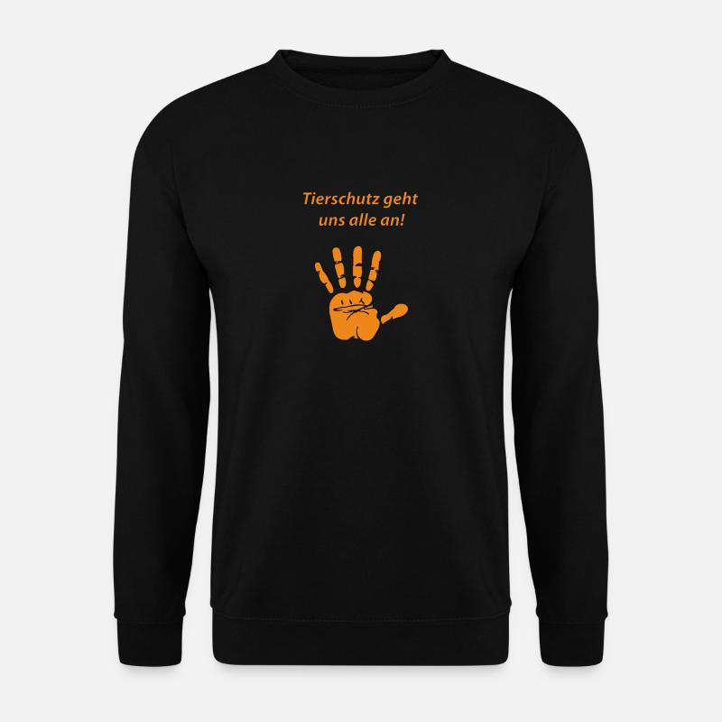 Tierschutz geht uns alle an - Unisex Pullover - Schwarz