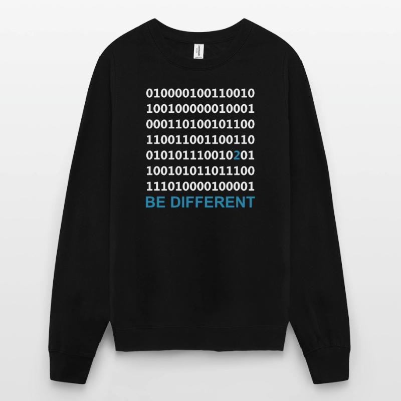 Be Different - Binary - Digital Unisex Sweatshirt