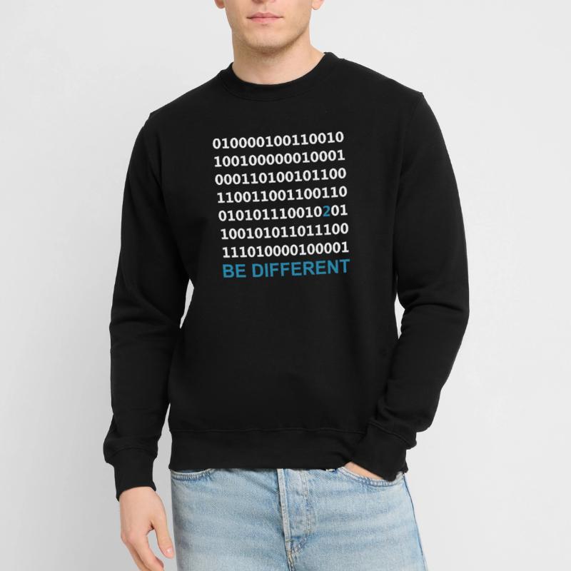 Be Different - Binary - Digital Unisex Sweatshirt