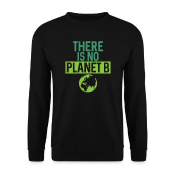Es gibt kein Planet B Support Green - Unisex Pullover - Schwarz - Vorne - Alina (178cm) & Michal (187cm)