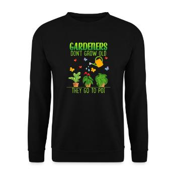 Citation de jardinage drôle pour les jardiniers à la retraite - Sweat-shirt Unisexe - noir - Devant - Alina (178cm) & Michal (187cm)