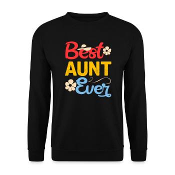 Best Aunt Ever - Unisex Sweatshirt - black - Front - Alina (178cm) & Michal (187cm)