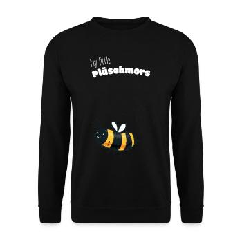 Plüschmors Plattdeutsch Geschenkidee - Unisex Pullover - Schwarz - Vorne - Alina (178cm) & Michal (187cm)