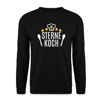 Bester Koch Papa Opa Sternekoch 5 Sterne Küche - Unisex Pullover - Schwarz - Vorne - Alina (178cm) & Michal (187cm)