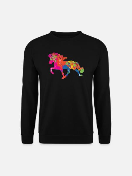 Tölter 2 Farbkleckse - Unisex Pullover - Schwarz