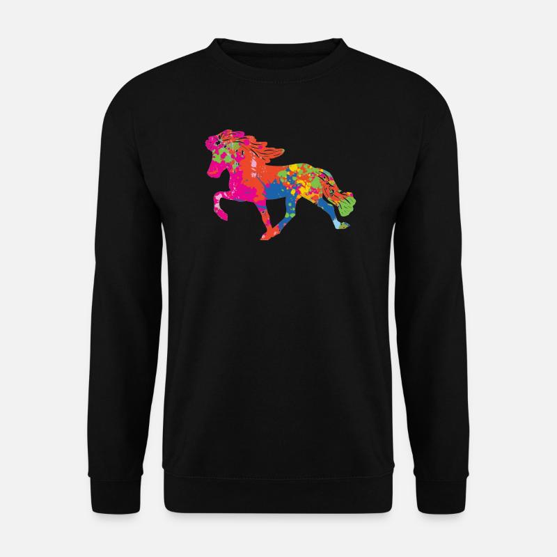 Tölter 2 Farbkleckse - Unisex Pullover - Schwarz