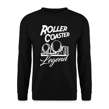 Roller Coaster Legend - Unisex Pullover - Schwarz - Vorne - Alina (178cm) & Michal (187cm)