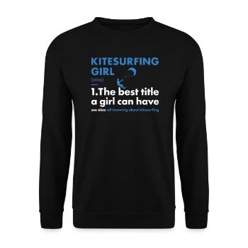 Sport Girl Kitesurfing - Unisex Sweatshirt - black - Front - Alina (178cm) & Michal (187cm)